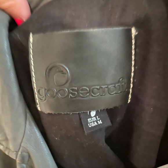 Goosecraft Grey Leather Biker Jacket - Picture 5 of 6